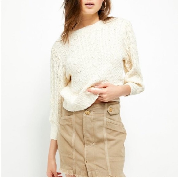 Free People Sweaters - New Free People Villa Cable Pullover Sweater in size Medium